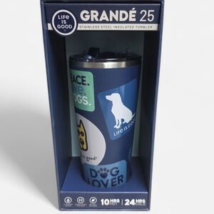 Life Is Good Navy Dog Lover Tumbler